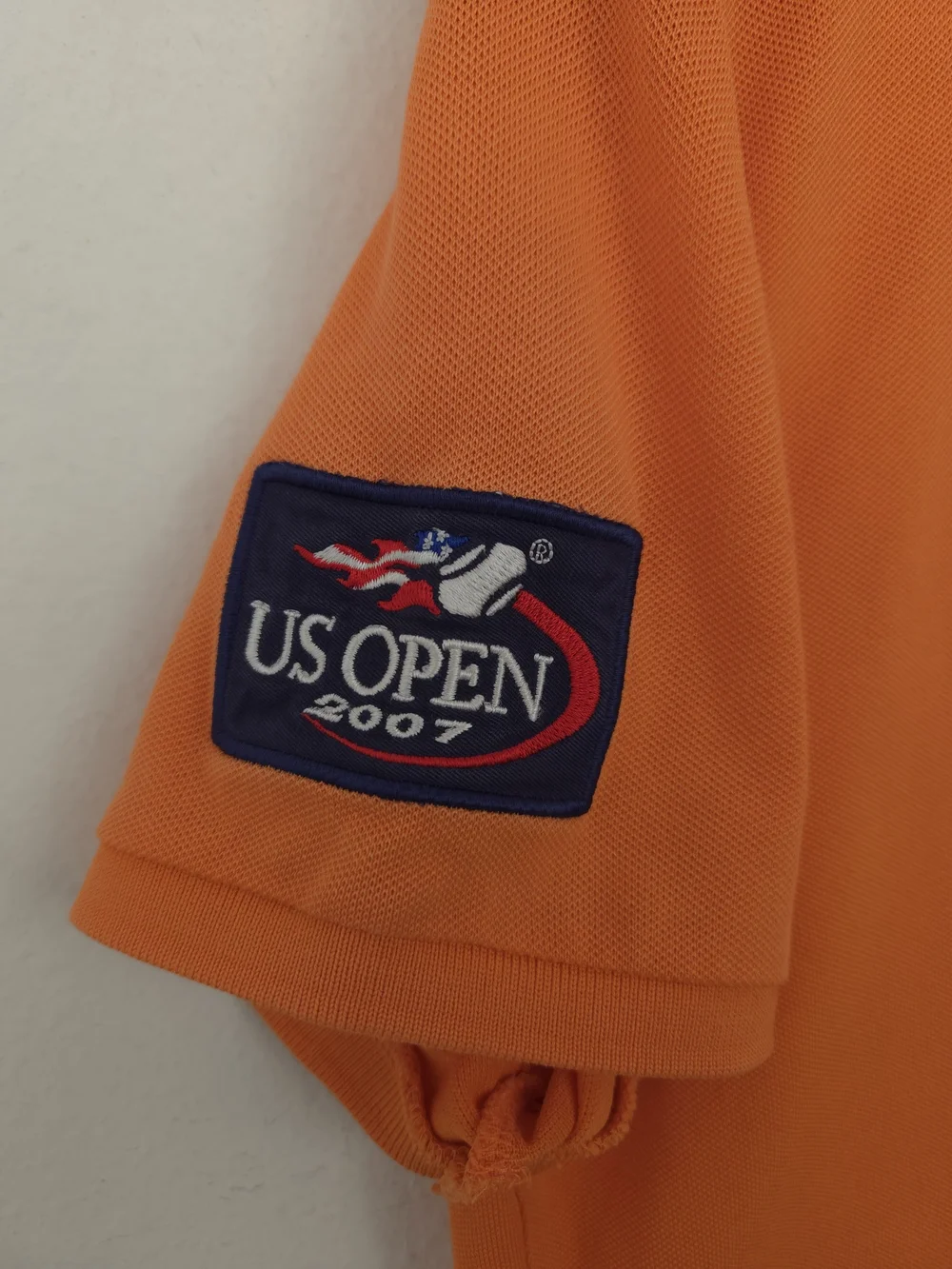 Ralph Lauren US Open Polo Shirt Womens Large Orange Skinny Fit Tennis